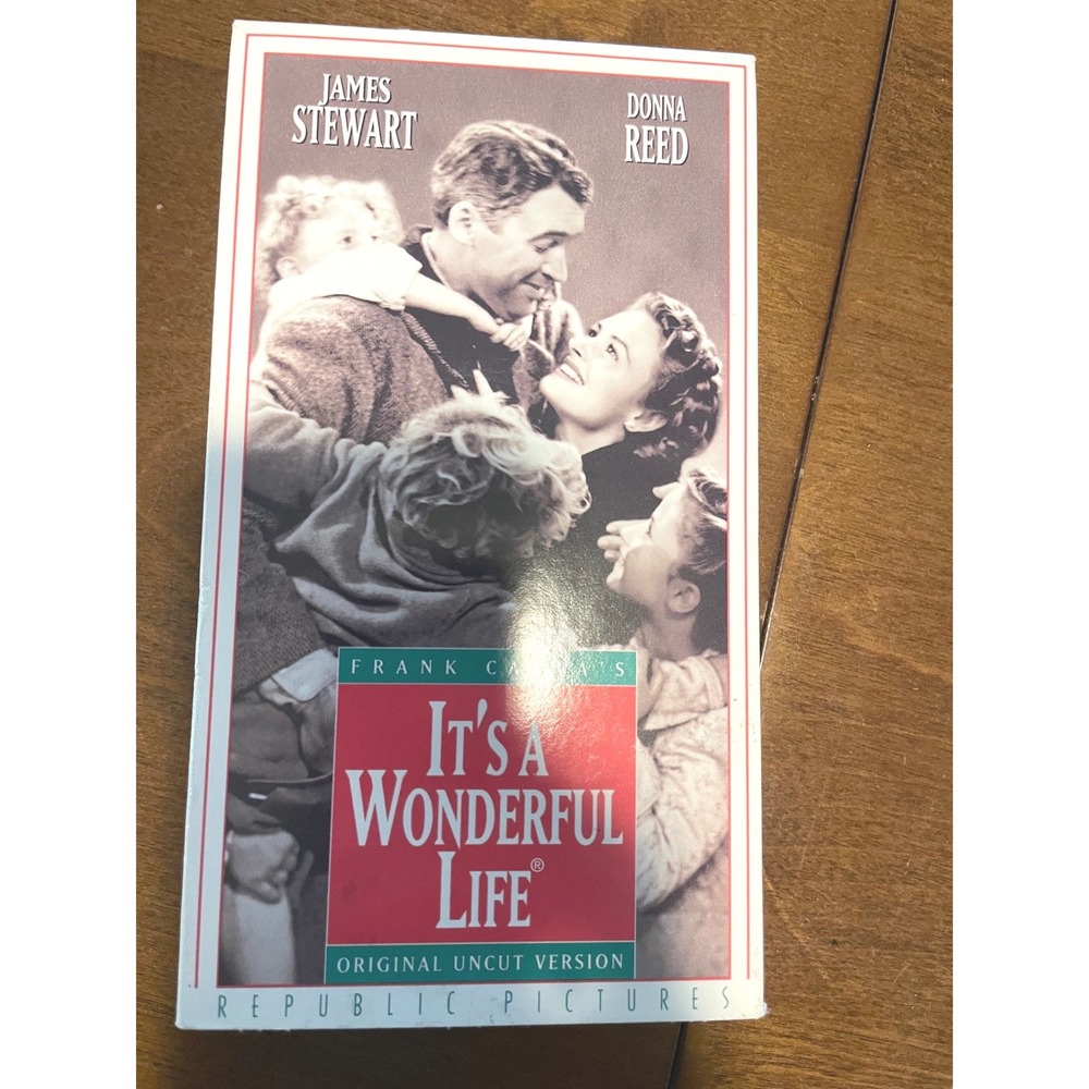 Its a Wonderful Life VHS James Stewart‎ Donna Reed Original Uncut Version B&W